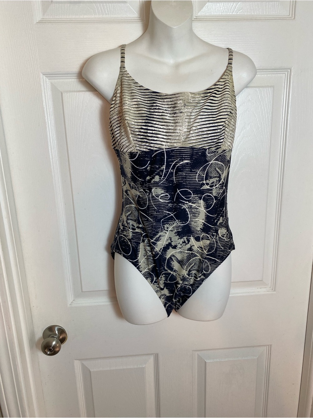 Gideon Oberson Vintage 90’s One-Piece Swimsuit - Neutral/Black Size 14 Regal
